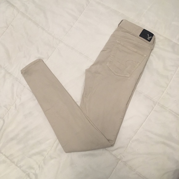 American Eagle Outfitters Denim - American Eagle Light Khaki Skinny Jeans